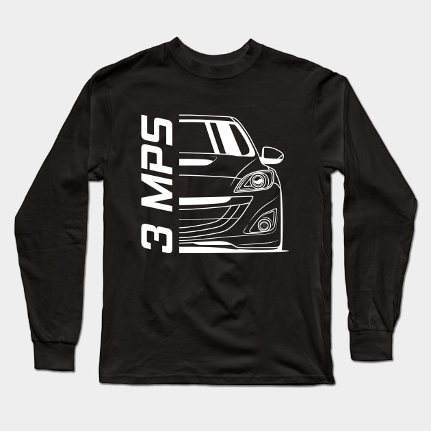 Front JDM 3 MPS Mazdaspeed3 Long Sleeve T-Shirt by GoldenTuners